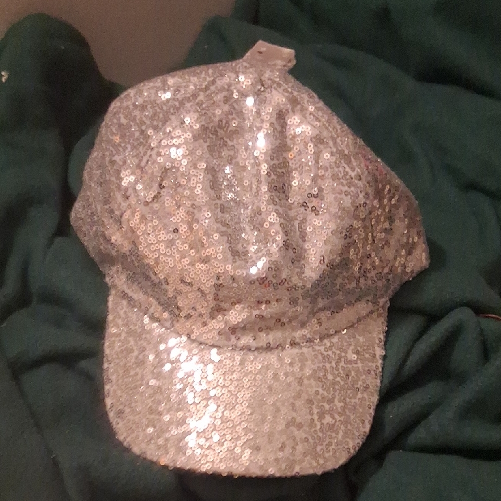 Sparkling Silver Sequin Hat